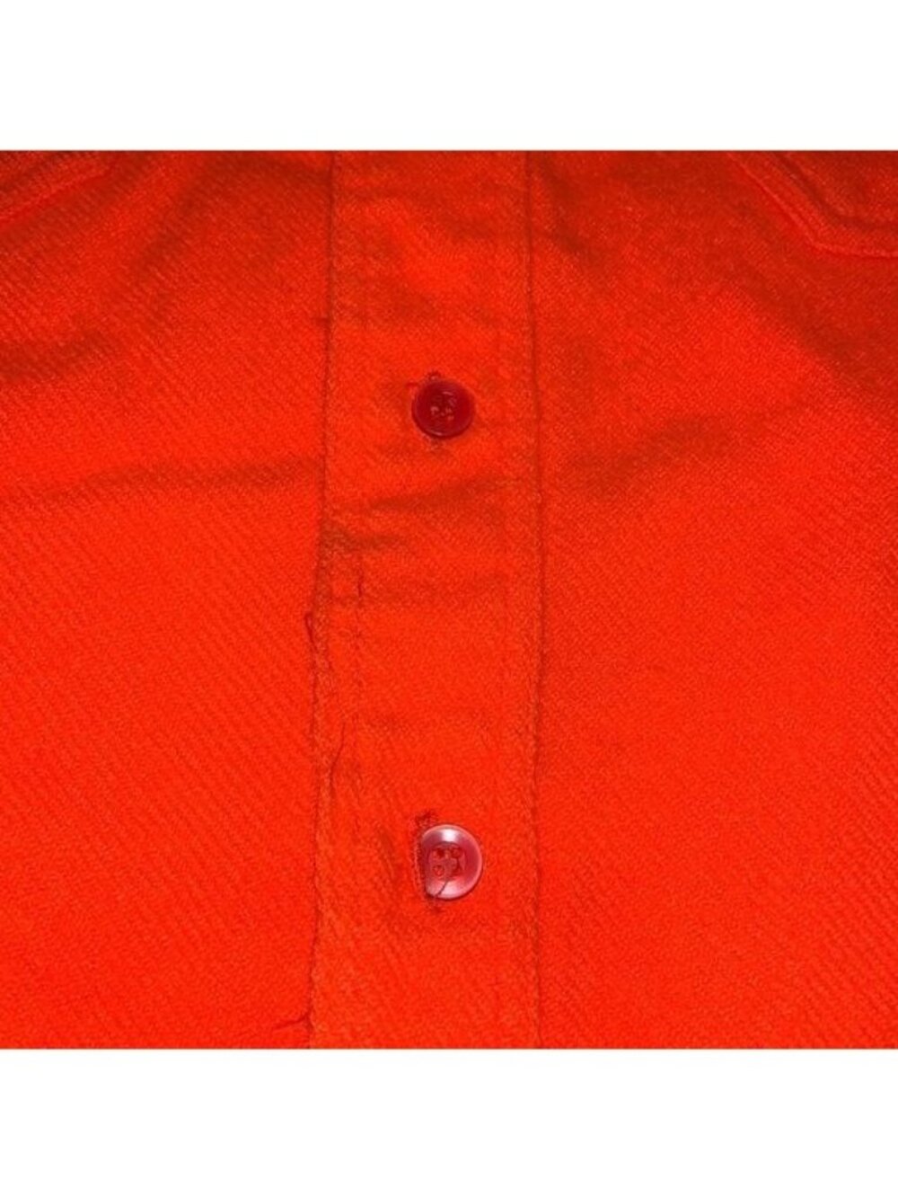 Vintage Hi-Gear Orange Button-Up Shirt XL Long Sleeve 100% Acrylic - Picture 7 of 10